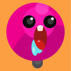 drooling lollipop emoji