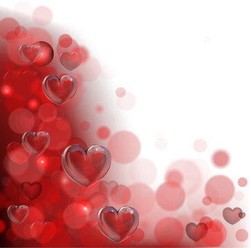 An abstract valentines day background with hearts