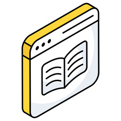 Trendy design icon of electronic book 