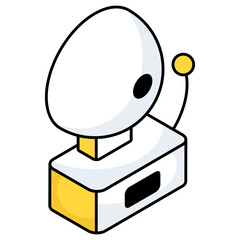 Editable design icon of school bell 