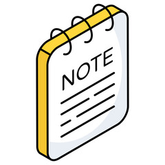 Creative design icon of notepad 