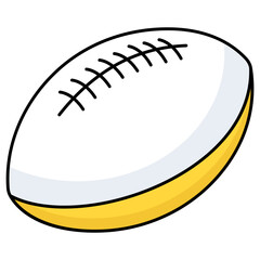 American football icon, flat design of rugby