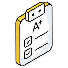 Editable design icon of A+ grade