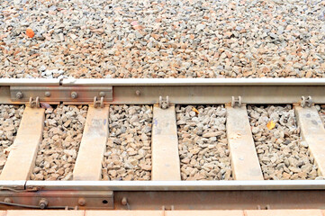 Industry. Railway rails close up