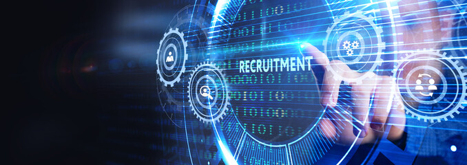 Business, Technology, Internet and network concept. Recruitment career employee interview business HR Human Resources concept.