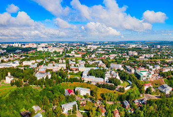 Vladimir city centre aerial panoramic view