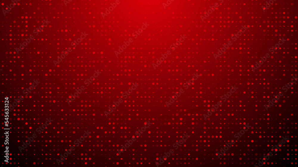 Wall mural abstract dot red pattern gradient texture technology background.