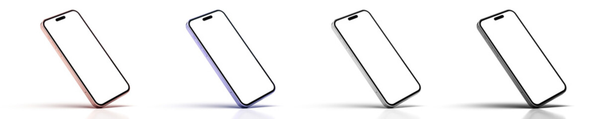 iphone 14 pro mockup (purple, black, Gold, Silver). mobile phone mock up PNG