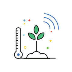smart farming icon, agriculture, ecology, digital. very suitable for websites, apps and others.