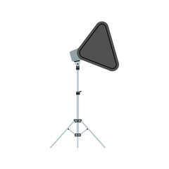 Illustration of a striplight softbox. Professional photography equipment for studio lightning. Production process. Vector illustration isolated on white background