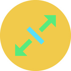 Resize Multicolor Circle Flat Icon