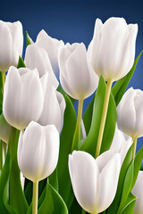 white tulips on a white