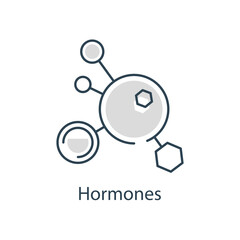 hormones icon from sauna outline collection. Thin line hormones icon isolated on white background