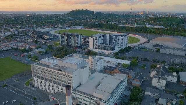 Aerial: Greenlane hospital, Auckland, New Zealand