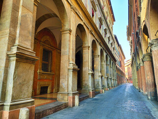 Fototapeta na wymiar Zamboni street, Bologna city, Emilia Romagna, Italy