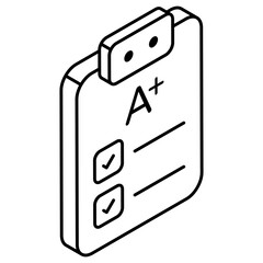 Editable design icon of A+ grade