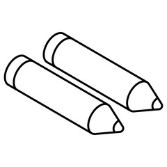       A set of coloring pencils, crayons icon