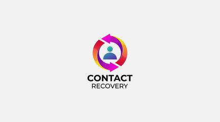 Illustration Recovery icon with the concept of contact recovery process
