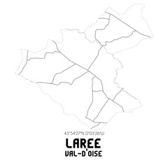 LAREE Val-d'Oise. Minimalistic street map with black and white lines.