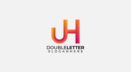 Initial Letter UH Logo - Minimal Business Logo
