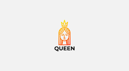 Queen Icon Logo Design vector template.