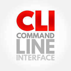CLI - Command Line Interface is a text-based user interface used to run programs, manage computer files and interact with the computer, acronym concept background