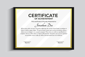 Creative Modern certificate of achievement template Design