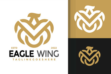 Eagle Wing Logo Design, brand identity logos vector, modern logo, Logo Designs Vector Illustration Template
