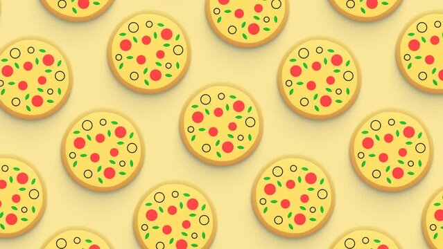 pizza slices loop animation
