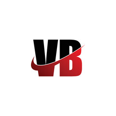 Letter VB simple logo design vector