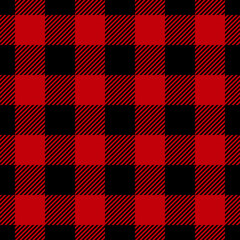 red black plaid, seamless pattern. vector checkered background.