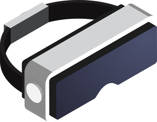 VR glasses illustration in 3D isometric style