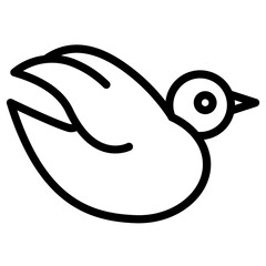 duck cartoon cute icon