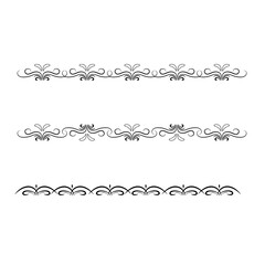 Decorative swirl divider. Elegance line set Vector
