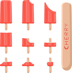 Big set various sweet tasty natural ice cream