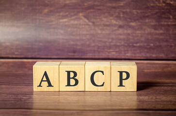 ABCP Associate Business Continuity Planner word on wooden blocks