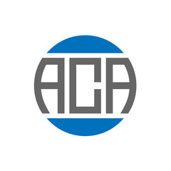 ACA letter logo design on white background. ACA creative initials circle logo concept. ACA letter design.