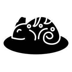 chameleon cartoon cute icon