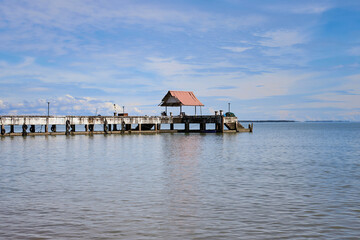The old pier over the sea 