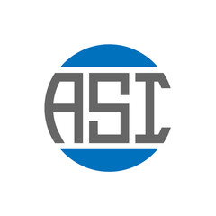ASI letter logo design on white background. ASI creative initials circle logo concept. ASI letter design.