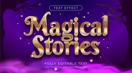 Magical text effect. Editable font style