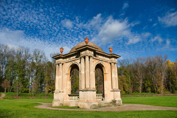 Fototapeta na wymiar Maria Theresa pavilion in park , Veltrusy chateau. Czech Republic.