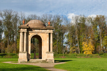 Obraz premium Maria Theresa pavilion in park , Veltrusy chateau. Czech Republic.