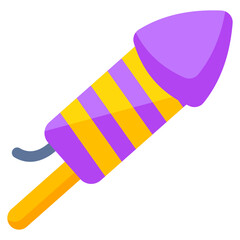 Modern design icon of fire rocket