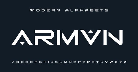 Sports modern tech font typography. MINIMAL vector typeface for a company. Modern gaming fonts for logo design.