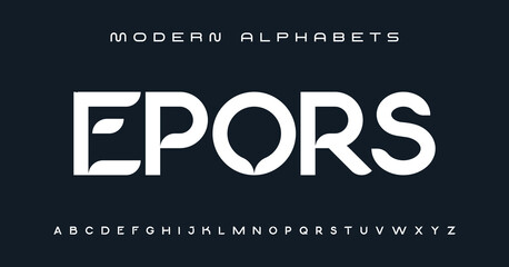 Sports modern tech font typography. MINIMAL vector typeface for a company. Modern gaming fonts for logo design.