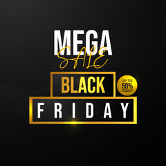 Black Friday sale banner social media template