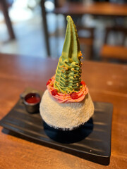 Match Green Tea Ice Cream on Shaved Ice