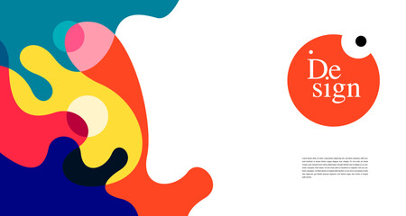 Colorful Abstract Banner Template with Dummy Text for Web Design, Landing page, and Print Material