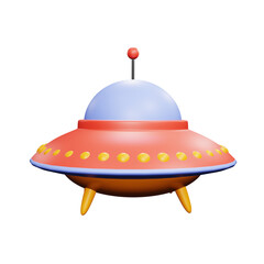 PNG 3d rendering of ufo for your content asset needs